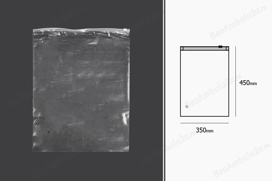 Plastična providna kesica 350x450mm sa patent zatvaranjem - 50 kom-dimenzije_slike