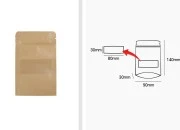 Kraft DoyPack kesice sa zip zatvaranjem i prozorom, unutrašnjom i spoljašnjom providnom oblogom, ovalnim dnom i sa mogućnošću termo zatvaranja 90x30x140mm – 100kom Kraft DoyPack kesice sa zip zatvaranjem i prozorom, unutrašnjom i spoljašnjom providnom oblogom, ovalnim dnom i sa mogućnošću termo zatvaranja 90x30x140mm – 100kom