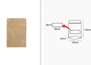 Kraft DoyPack  100x30x150mm  kesice sa zip zatvaranjem i prozorom, unutrašnjom i spoljašnjom providnom oblogom, ovalnim dnom i sa mogućnošću termo zatvaranja– 100kom