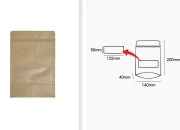 Kraft DoyPack kesice 140x40x200mm sa zip zatvaranjem i prozorom, unutrašnjom i spoljašnjom providnom oblogom, ovalnim dnom i sa mogućnošću termo zatvaranja – 100kom Kraft DoyPack kesice 140x40x200mm sa zip zatvaranjem i prozorom, unutrašnjom i spoljašnjom providnom oblogom, ovalnim dnom i sa mogućnošću termo zatvaranja – 100kom