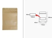 Kraft DoyPack kesice 170x40x240mm sa zip zatvaranjem i prozorom, unutrašnjom i spoljašnjom providnom oblogom, ovalnim dnom i sa mogućnošću termo zatvaranja – 100kom