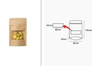 Kraft DoyPack kesice sa zip zatvaranjem i prozorom, unutrašnjom i spoljašnjom providnom oblogom, ovalnim dnom i sa mogućnošću termo zatvaranja 80x30x130mm – 100kom Kraft DoyPack kesice sa zip zatvaranjem i prozorom, unutrašnjom i spoljašnjom providnom oblogom, ovalnim dnom i sa mogućnošću termo zatvaranja 80x30x130mm – 100kom
