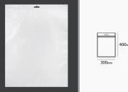 Plastična zip kesica 300x400mm sa belom zadnjom i providnom prednjom stranom i Eurohole otvorom - 100 kom-dimenzije_slike