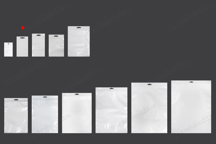 Plastična zip kesica 80x138mm sa belom zadnjom i providnom prednjom stranom i Eurohole otvorom - 100 kom-grupa_slika