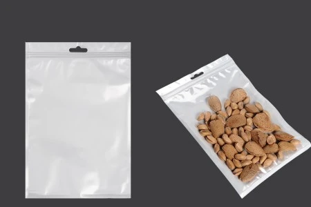 Plastična zip kesica 160x240mm sa belom zadnjom i providnom prednjom stranom i Eurohole otvorom - 100 kom-1