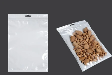 Plastična zip kesica 180x260mm sa belom zadnjom i providnom prednjom stranom i Eurohole otvorom - 100 kom-1