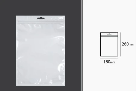 Plastična zip kesica 180x260mm sa belom zadnjom i providnom prednjom stranom i Eurohole otvorom - 100 kom-2