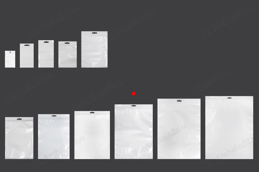 Plastična zip kesica 230x330mm sa belom zadnjom i providnom prednjom stranom i Eurohole otvorom - 100 kom-grupa_slika