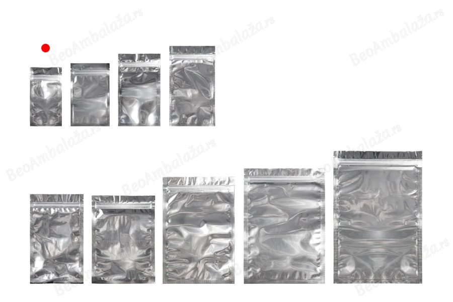Zip kesica 70x130mm sa providnom prednjom i aluminijumskom zadnjom stranom (mogućnost termo zatvaranja) - 100 kom-grupa_slika
