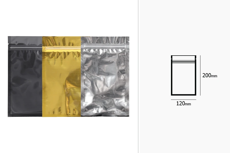 Zip kesica 120x200mm sa providnom prednjom i aluminijumskom zadnjom stranom (mogućnost termo zatvaranja) - 100 kom Zip kesica 120x200mm sa providnom prednjom i aluminijumskom zadnjom stranom (mogućnost termo zatvaranja) - 100 kom