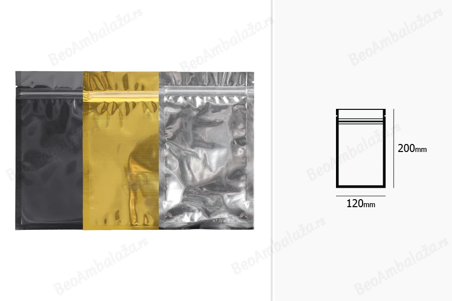 Zip kesica 120x200mm sa providnom prednjom i aluminijumskom zadnjom stranom (mogućnost termo zatvaranja) - 100 kom-dimenzije_slike