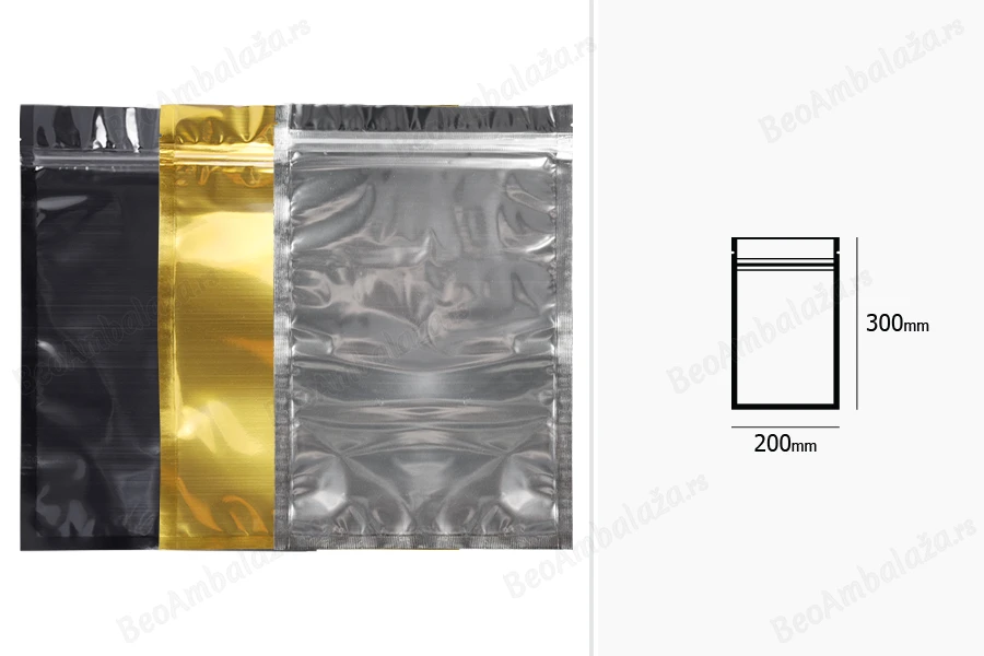 Zip kesica 200x300mm sa providnom prednjom i aluminijumskom zadnjom stranom (mogućnost termo zatvaranja) - 100 kom-dimenzije_slike