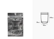 Aluminijumske DoyPack kesice 90x30x140mm sa zipom, transparentnom prednjom stranom, ovalnim dnom i sa mogućnošću termo zatvaranja – 100kom