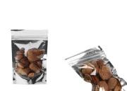 Aluminijumske DoyPack kesice 90x30x140mm sa zipom, transparentnom prednjom stranom, ovalnim dnom i sa mogućnošću termo zatvaranja – 100kom