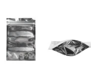 Aluminijumske DoyPack kesice 100x30x150mm sa zipom, transparentnom prednjom stranom, ovalnim dnom i sa mogućnošću termo zatvaranja – 100kom Aluminijumske DoyPack kesice 100x30x150mm sa zipom, transparentnom prednjom stranom, ovalnim dnom i sa mogućnošću termo zatvaranja – 100kom