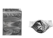 Aluminijumske DoyPack kesice 120x40x170mm sa zipom, transparentnom prednjom stranom, ovalnim dnom i sa mogućnošću termo zatvaranja  – 100kom-slika_proizvoda