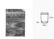 Aluminijumske DoyPack kesice 120x40x170mm sa zipom, transparentnom prednjom stranom, ovalnim dnom i sa mogućnošću termo zatvaranja  – 100kom-dimenzije_slike