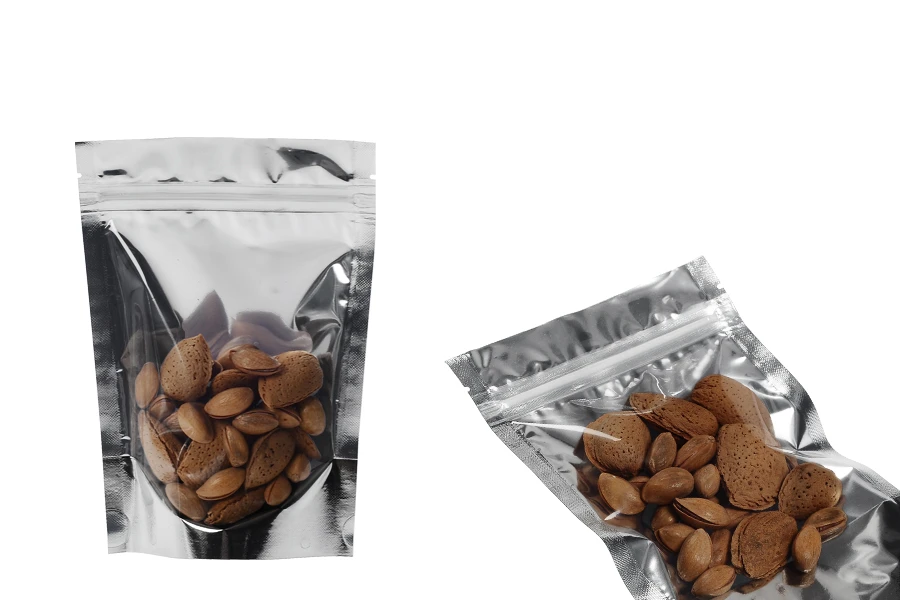 Aluminijumske DoyPack kesice 120x40x170mm sa zipom, transparentnom prednjom stranom, ovalnim dnom i sa mogućnošću termo zatvaranja  – 100kom-grupa_slika