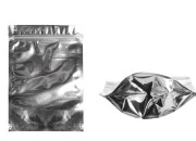 Aluminijumske DoyPack kesice 140x40x200mm sa zipom, transparentnom prednjom stranom, ovalnim dnom i sa mogućnošću termo zatvaranja - 100kom