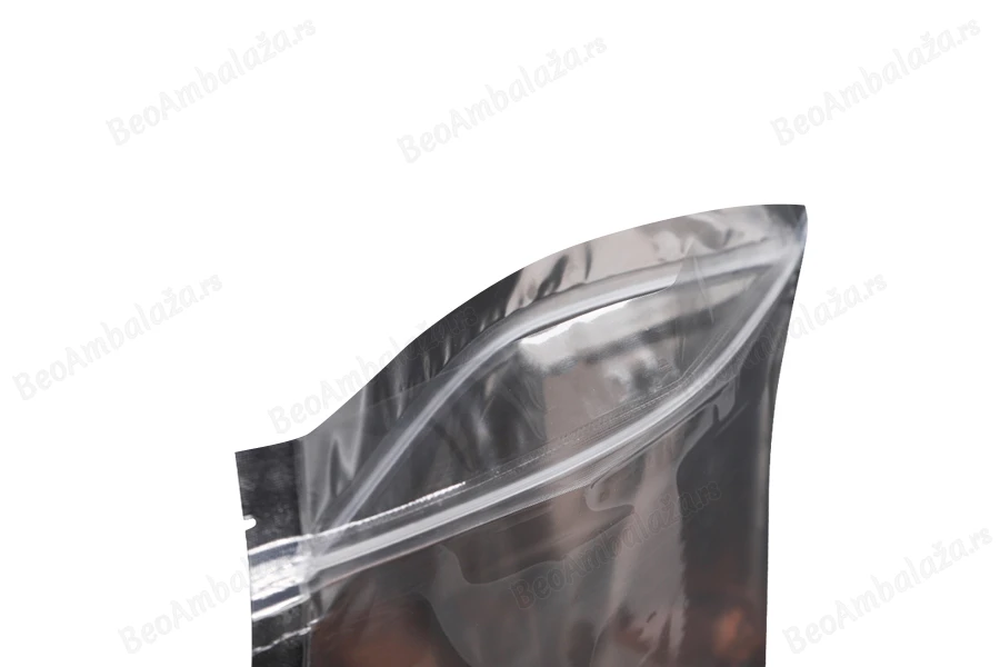 Aluminijumske DoyPack kesice 120x30x200mm sa zipom, transparentnom prednjom stranom, ovalnim dnom i sa mogućnošću termo zatvaranja – 100kom-grupa_slika