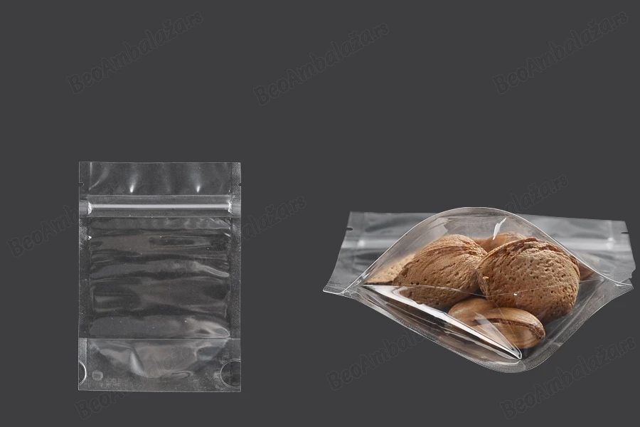 Providne DoyPack kesice sa zip zatvaranjem, ovalnim dnom i sa mogućnošću termo zatvaranja 90x30x130mm - 100 kom-slika_proizvoda