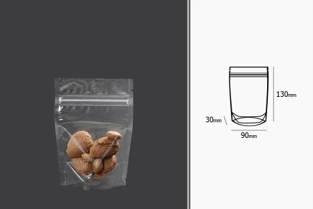 Providne DoyPack kesice sa zip zatvaranjem, ovalnim dnom i sa mogućnošću termo zatvaranja 90x30x130mm - 100 kom-2