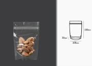 Providne DoyPack kesice sa zip zatvaranjem, ovalnim dnom i sa mogućnošću termo zatvaranja 100x30x150mm - 100 kom-dimenzije_slike