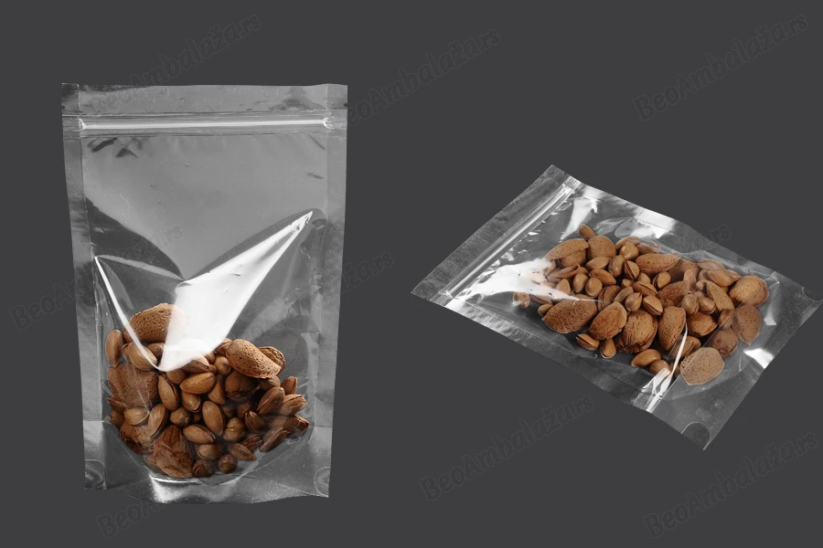 Providne DoyPack kesice sa zip zatvaranjem, ovalnim dnom i sa mogućnošću termo zatvaranja 160x40x240mm - 100 kom-grupa_slika