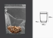Providne DoyPack kesice sa zip zatvaranjem, ovalnim dnom i sa mogućnošću termo zatvaranja 180x40x260mm - 100 kom