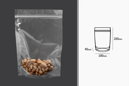 Providne DoyPack kesice sa zip zatvaranjem, ovalnim dnom i sa mogućnošću termo zatvaranja 180x40x260mm - 100 kom-2