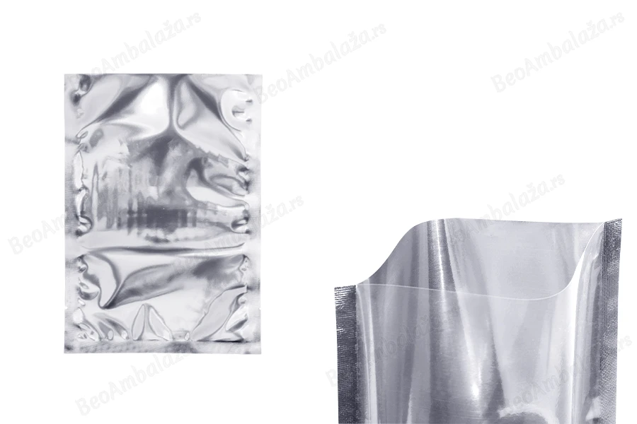 Aluminijumska kesa 150x220mm sa providnom prednjom stranom i mogućnošću toplotnog zatvaranja - 100 kom-slika_proizvoda