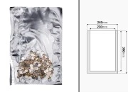 Aluminijumska kesa 240x370mm sa providnom prednjom stranom i mogućnošću toplotnog zatvaranja - 100 kom-dimenzije_slike