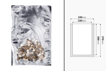 Aluminijumska kesa 240x370mm sa providnom prednjom stranom i mogućnošću toplotnog zatvaranja - 100 kom-2