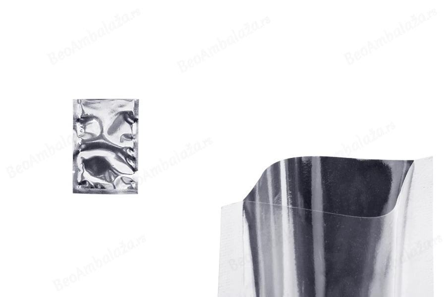 Aluminijumska kesa 60x90mm sa providnom prednjom stranom i mogućnošću toplotnog zatvaranja - 100 kom-slika_proizvoda