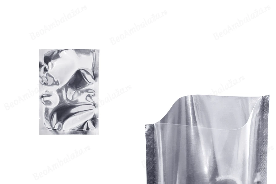 Aluminijumska kesa 90x130mm sa providnom prednjom stranom i mogućnošću toplotnog zatvaranja - 100 kom-slika_proizvoda