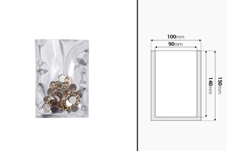 Aluminijumska kesa 100x150mm sa providnom prednjom stranom i mogućnošću toplotnog zatvaranja - 100 kom-2