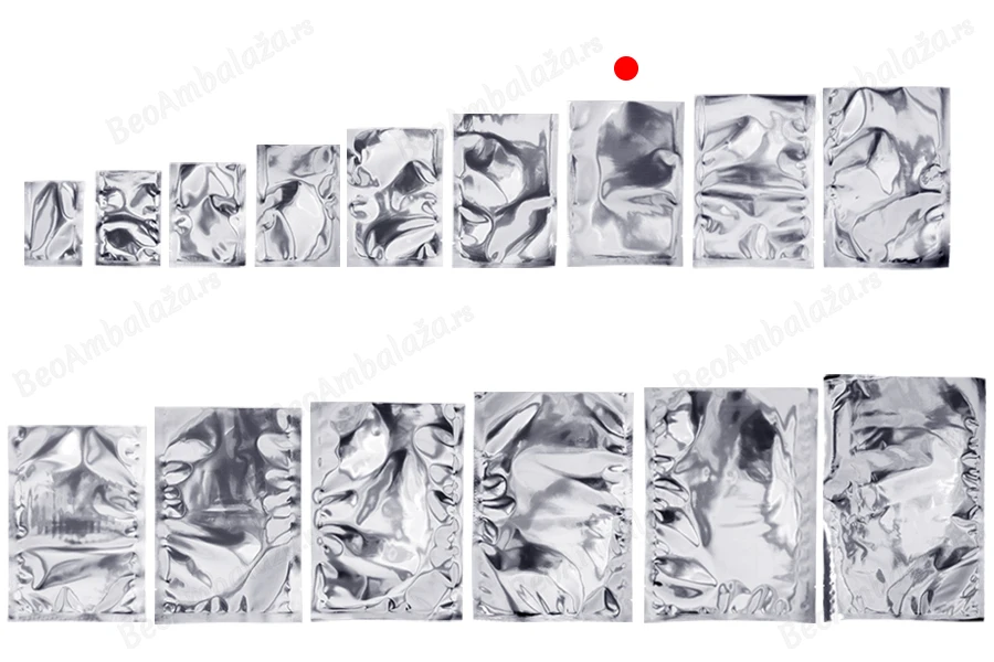 Aluminijumska kesa 110x160mm sa providnom prednjom stranom i mogućnošću toplotnog zatvaranja - 100 kom-grupa_slika