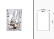Aluminijumska kesa 110x160mm sa providnom prednjom stranom i mogućnošću toplotnog zatvaranja - 100 kom