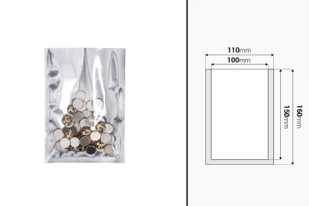 Aluminijumska kesa 110x160mm sa providnom prednjom stranom i mogućnošću toplotnog zatvaranja - 100 kom-2