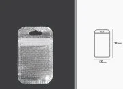 Kesica 55x90mm sa zip zatvaranjem, srebrnom non woven zadnjom i providnom prednjom stranom i sa Eurohole otvorom - 100 kom Kesica 55x90mm sa zip zatvaranjem, srebrnom non woven zadnjom i providnom prednjom stranom i sa Eurohole otvorom - 100 kom