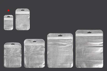 Kesica 55x90mm sa zip zatvaranjem, srebrnom non woven zadnjom i providnom prednjom stranom i sa Eurohole otvorom - 100 kom-5