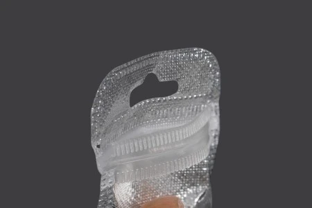 Kesica 55x90mm sa zip zatvaranjem, srebrnom non woven zadnjom i providnom prednjom stranom i sa Eurohole otvorom - 100 kom-6