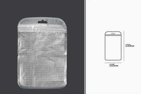 Kesica 105x150mm sa zip zatvaranjem, srebrnom non woven zadnjom i providnom prednjom stranom i sa Eurohole otvorom - 100 kom-2