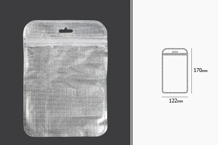 Kesica 122x170mm sa zip zatvaranjem, srebrnom non woven zadnjom i providnom prednjom stranom i sa Eurohole otvorom - 100 kom-2
