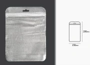 Kesica 150x200mm sa zip zatvaranjem, srebrnom non woven zadnjom i providnom prednjom stranom i sa Eurohole otvorom - 100 kom Kesica 150x200mm sa zip zatvaranjem, srebrnom non woven zadnjom i providnom prednjom stranom i sa Eurohole otvorom - 100 kom