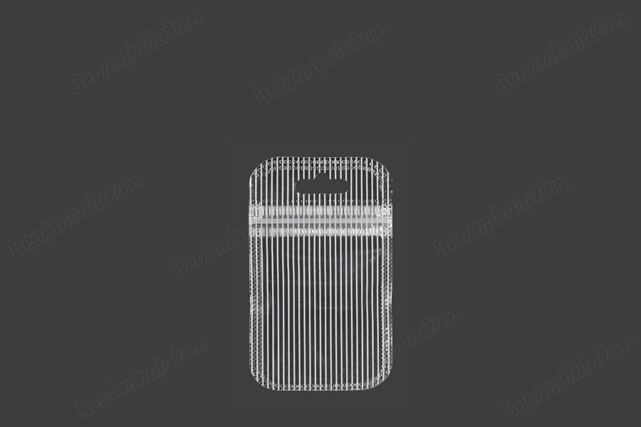Plastična zip kesica 55x90mm sa providnom prednjom stranom, zadnjom providnom stranom sa linijama i sa Eurohole otvorom - 100 kom-slika_proizvoda