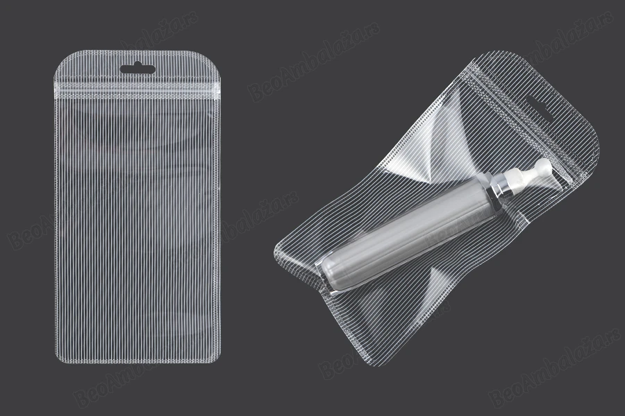 Plastična zip kesica 100x200mm sa providnom prednjom stranom, zadnjom providnom stranom sa linijama i sa Eurohole otvorom - 100 kom-grupa_slika