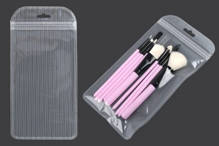 Plastična zip kesica 120x230mm sa providnom prednjom stranom, zadnjom providnom stranom sa linijama i sa Eurohole otvorom - 100 kom-6