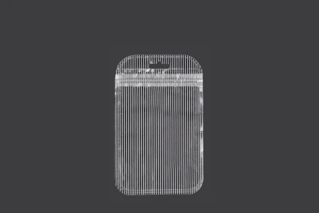 Plastična zip kesica 85x130mm sa providnom prednjom stranom, zadnjom providnom stranom sa linijama i sa Eurohole otvorom - 100 kom-1