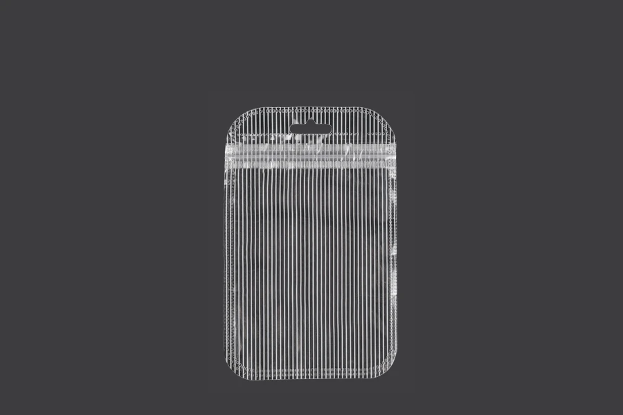Plastična zip kesica 85x130mm sa providnom prednjom stranom, zadnjom providnom stranom sa linijama i sa Eurohole otvorom - 100 kom